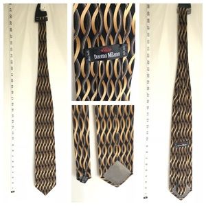 Duomo Milano Silk TIE Wavy lines 100% Authentic